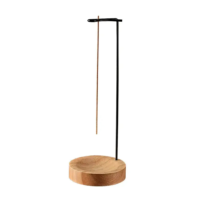 Upside Down Hanging Incense Burner with Wood Base