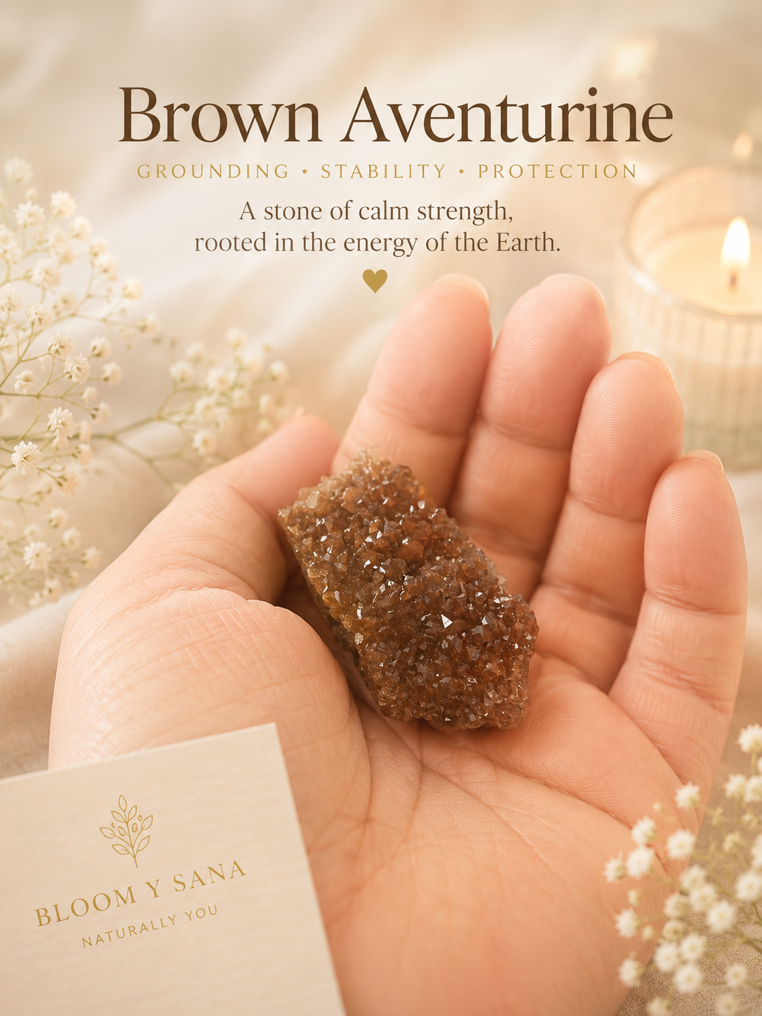 Brown Aventurine Crystal – Stone of Grounding & Stability