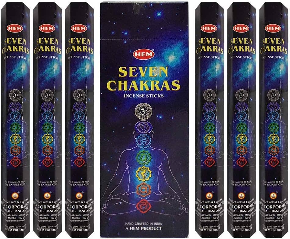 Hem Seven Chakras Incense Sticks | Meditation & Yoga Aroma