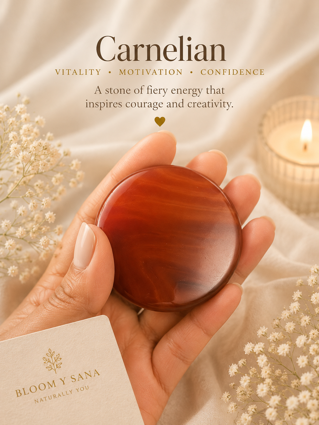  Carnelian Crystal – Stone of Motivation & Confidence